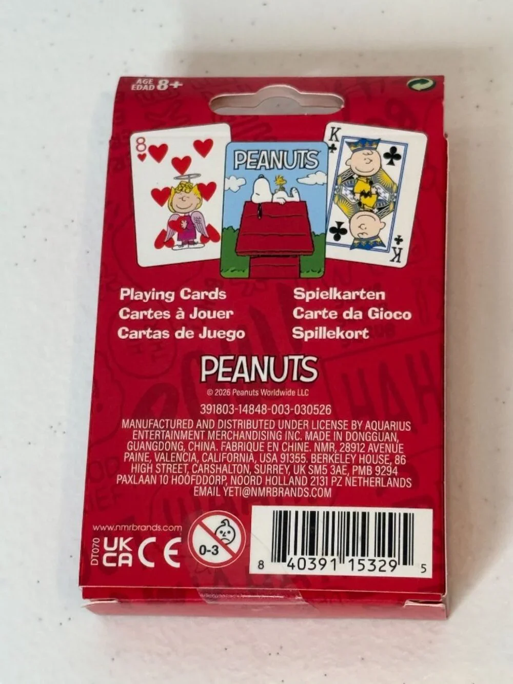 Peanuts Snoopy Woodstock Charlie Brown Playing Cards New